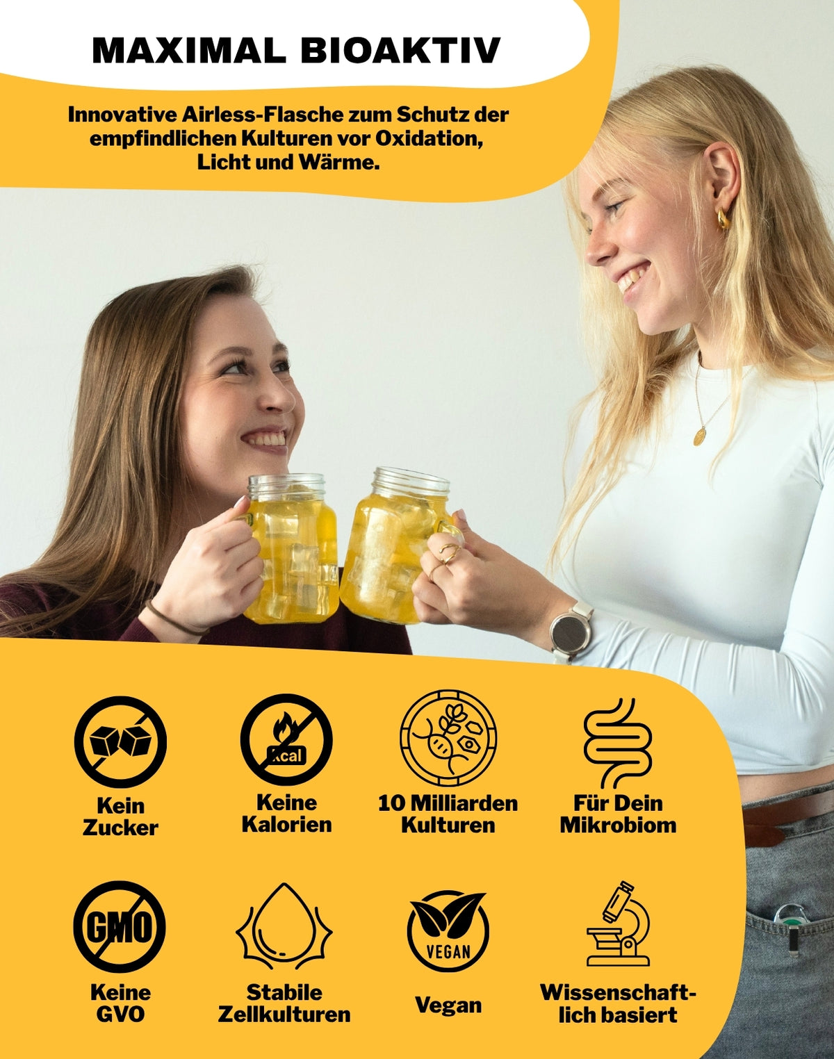 LiqVits fluessige Nahrungsergaenzungsmittel Everyday Biotics 10B Orange -10 Mrd Darmkulturen fuer das Mikrobiom-Vorteile Ohne Zucker Ohne Kalorien Ohne kuenstliche Aromen-Darm der Zukunft Technologie