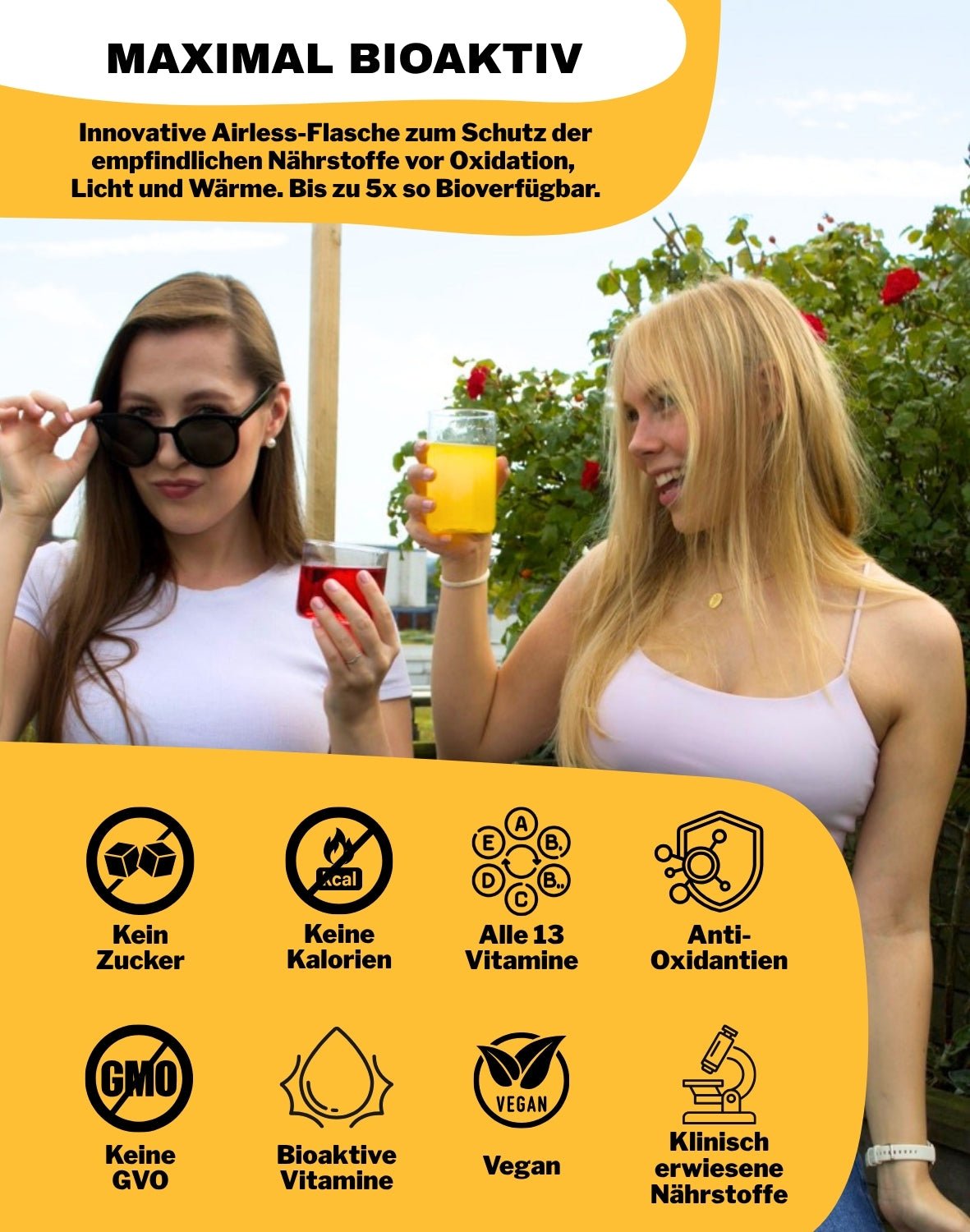 LiqVits fluessige Nahrungsergaenzungsmittel Everday Vitamins Orange mit Benefits - Kein Zucker, Keine Kalorien, Alle Vitamine, Anti-Oxidantien, Keine GVO, Bioaktive Nährstoffe, Vegan und klinisch erwiesene Nährstoffe