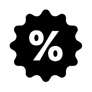 Icon mit Rabatt Symbol
