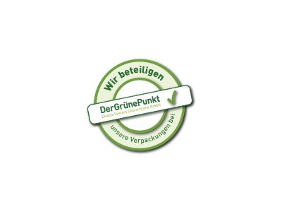 Logo DerGrünePunkt da LiqVits Mikronährstoffe Vitamine Nahrungsergänzung sich hier beteiligt